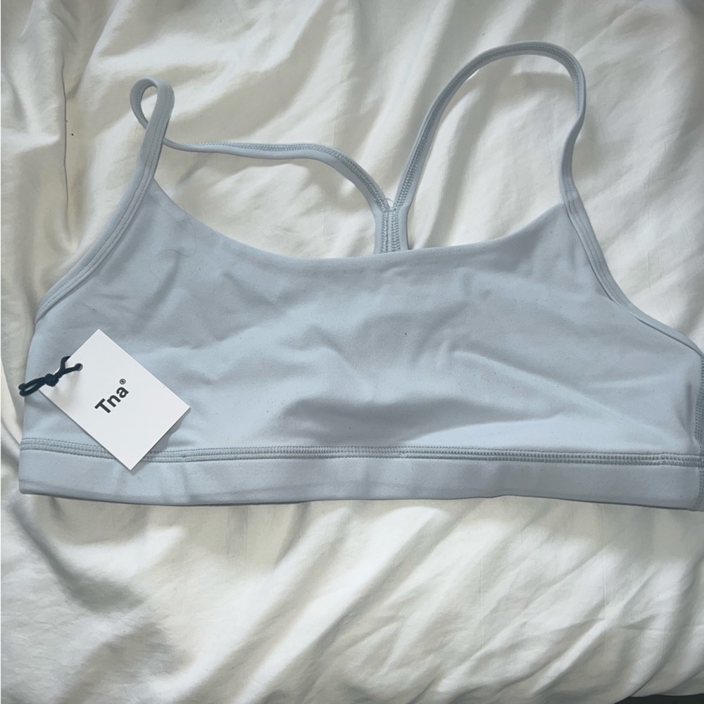 Aritzia HIGH-RISE TNA FLEX workout set minty blue